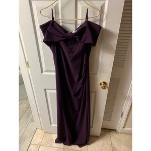 Purple floor length gown